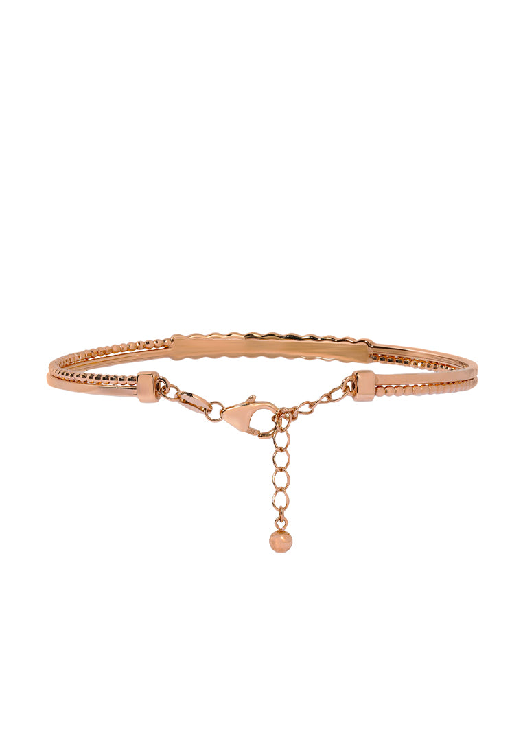 TOMEI Gilded Harmony Bangle, Rose Gold 750