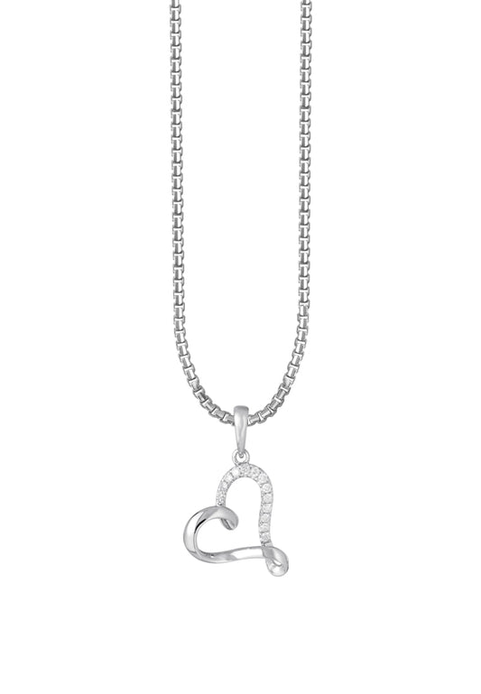 Love Diamond Necklace | Tomei 375 (14K) White Gold (P4014)