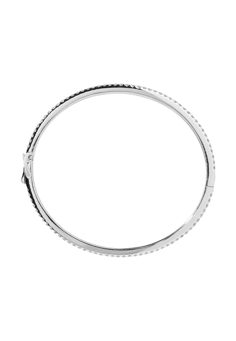 TOMEI Gilded Harmony Diamond Bangle, White Gold 750