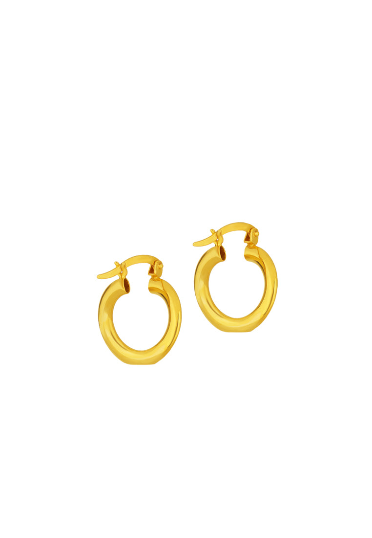 TOMEI Lusso Italia Hoop Earrings, Yellow Gold 916