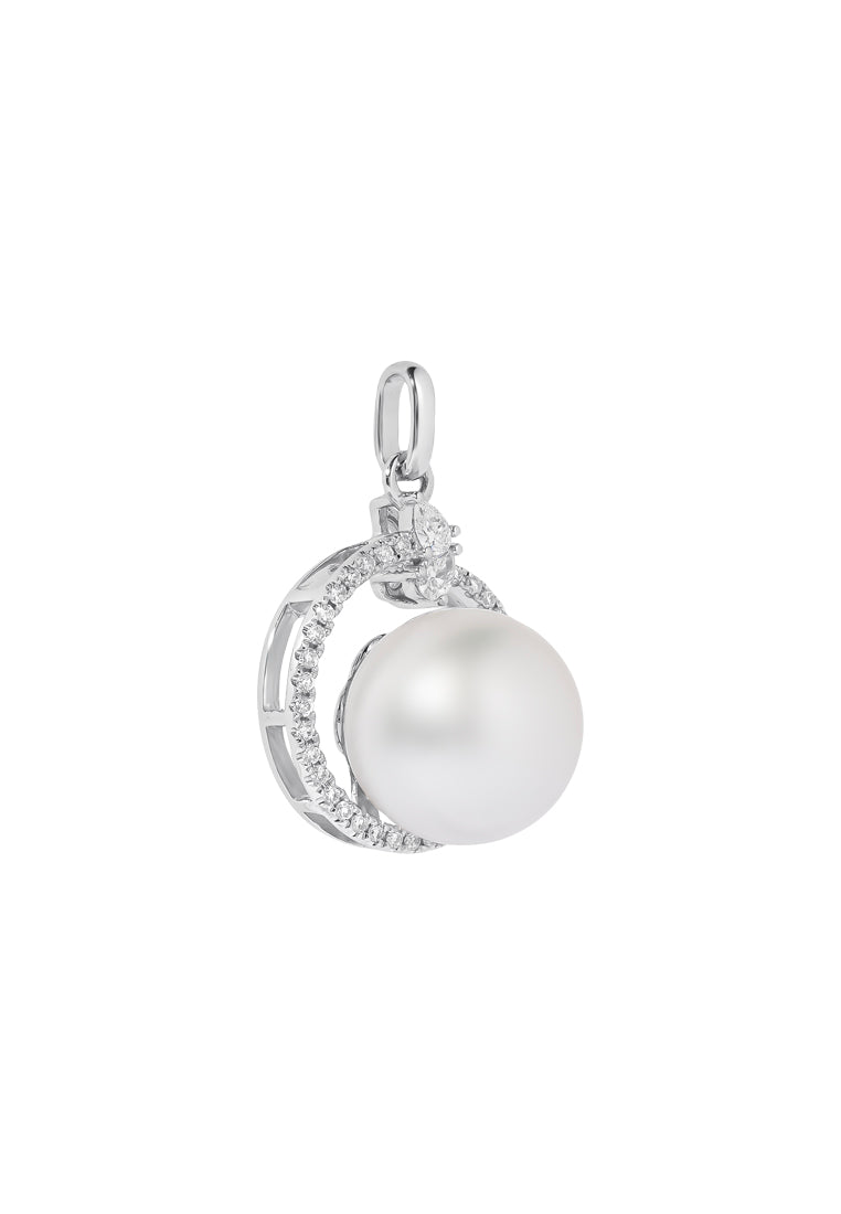 TOMEI South Sea Pearl Pendant, White Gold 750