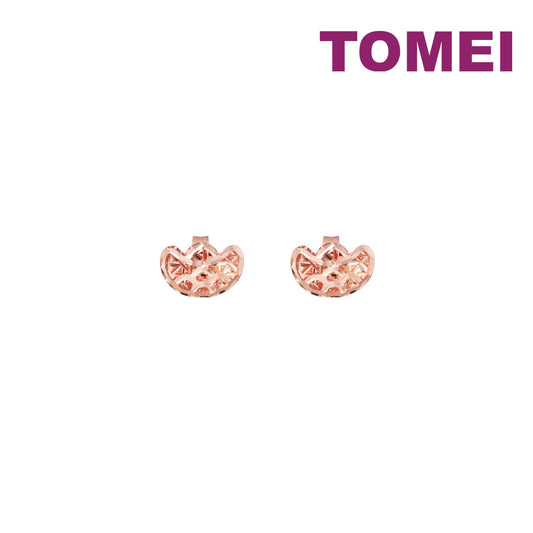 TOMEI Rouge Collection Ingot Earrings, Rose Gold 750