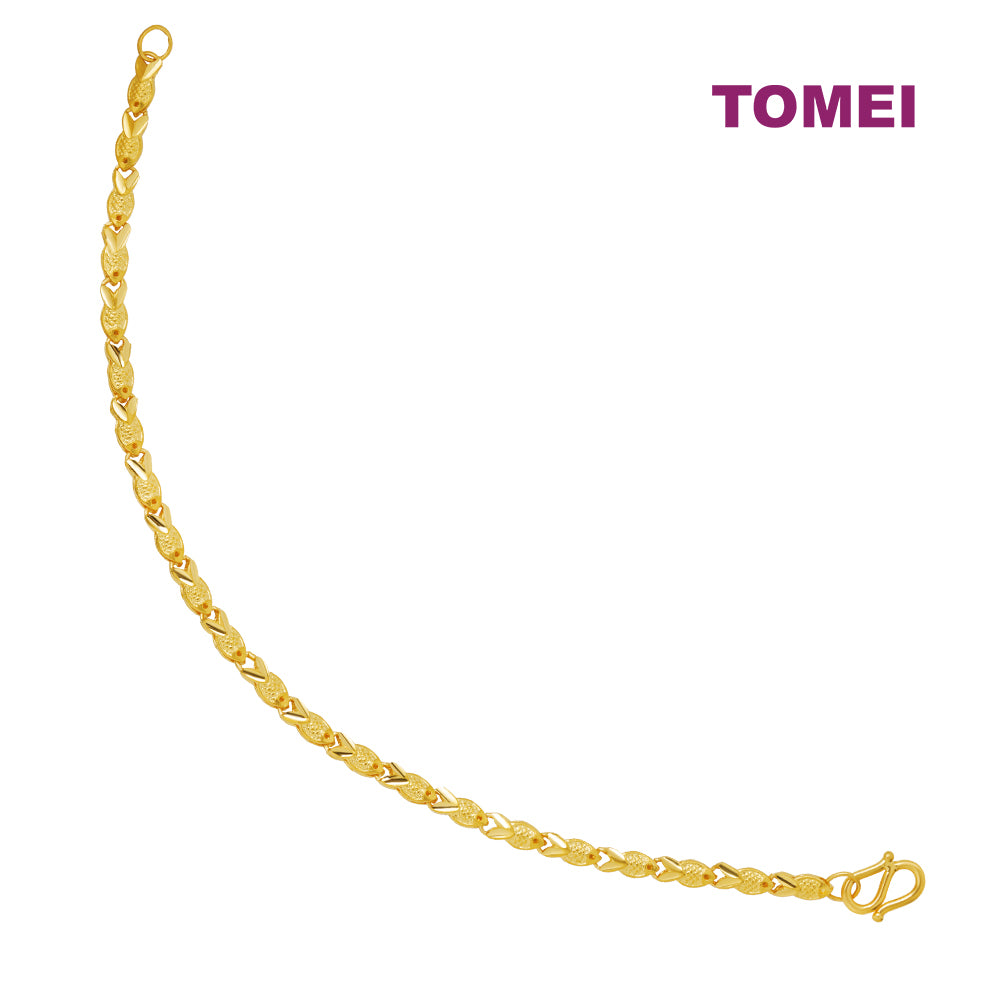 TOMEI Fish Friendship Bracelet, Yellow Gold 999