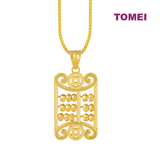 TOMEI Abacus Pendant, Yellow Gold 999