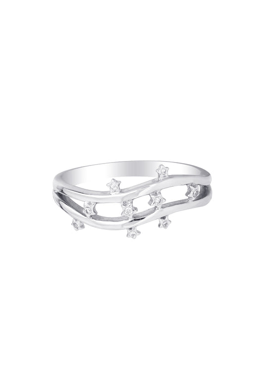 TOMEI Galaxy Inspired Diamond Ring, White Gold 375