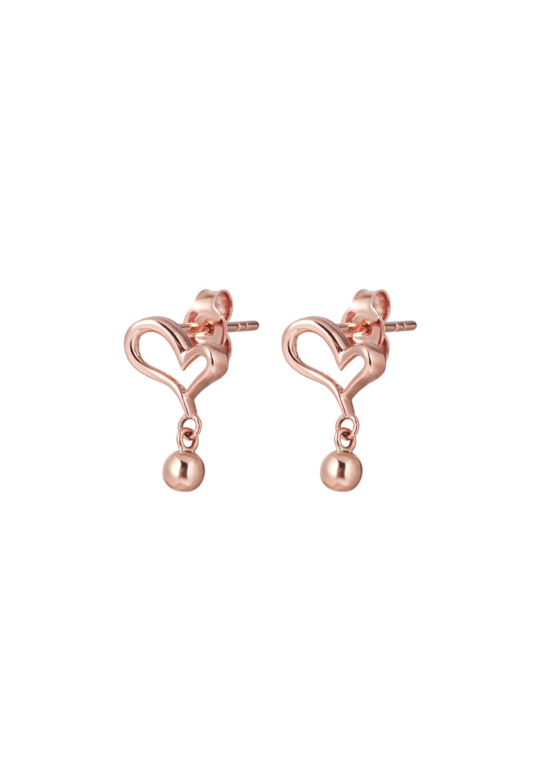 TOMEI Rouge Collection Love Earrings, Rose Gold 750