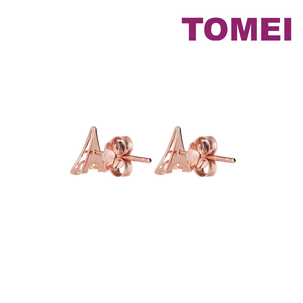 TOMEI Rouge Collection Tower Of Love Earrings, Rose Gold 750