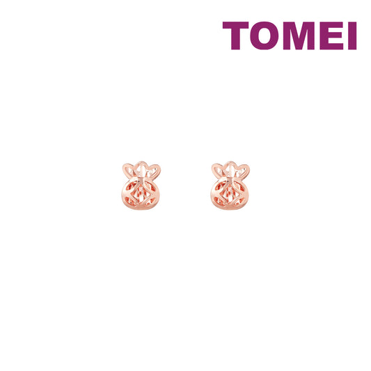 TOMEI Rouge Collection Fukubukuro Earrings, Rose Gold 750