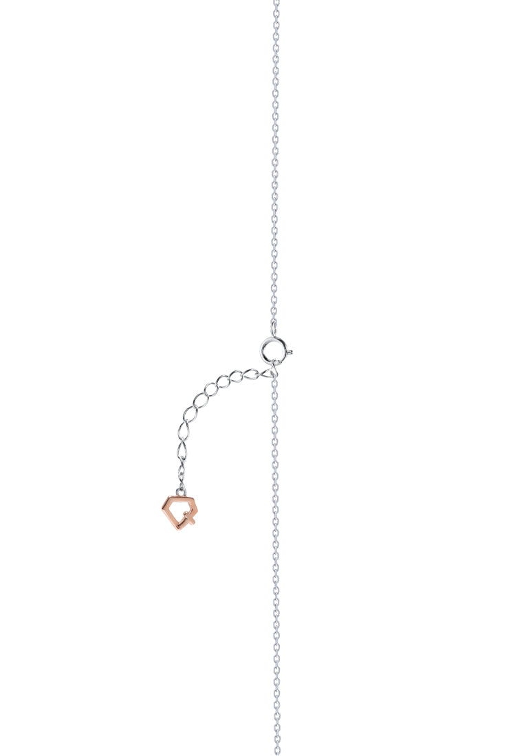 TOMEI Binding With Love Bracelet, White+Rose Gold 585