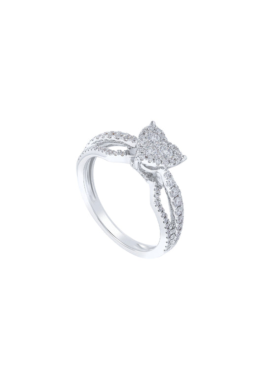 TOMEI Diamond Ring, White Gold 750