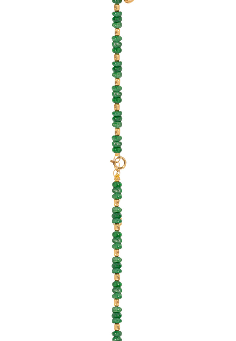 TOMEI Five Blessings Jade Bracelet, Yellow Gold 750