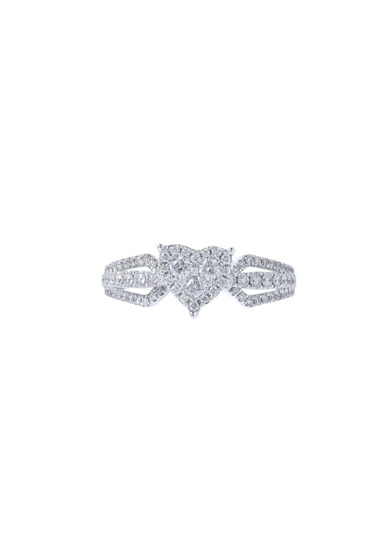 TOMEI Diamond Ring, White Gold 750