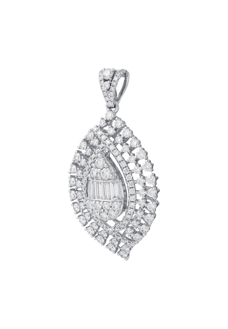 TOMEI The Classy Series Diamond Pendant, White Gold 750