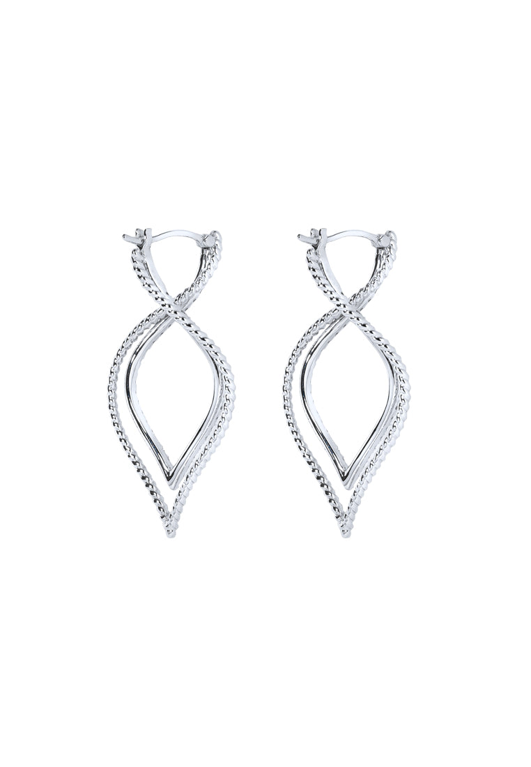 TOMEI Seribu Glow Diamond Earrings, White Gold 750