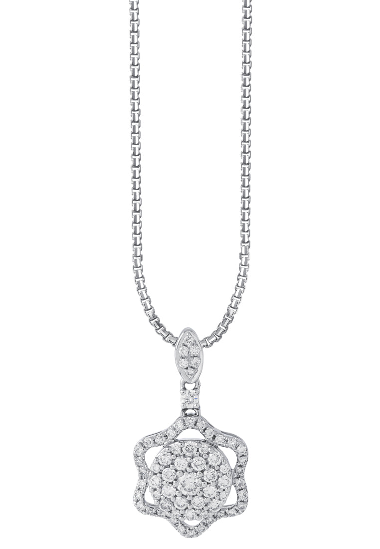 TOMEI The Classy Series Diamond Pendant, White Gold 750