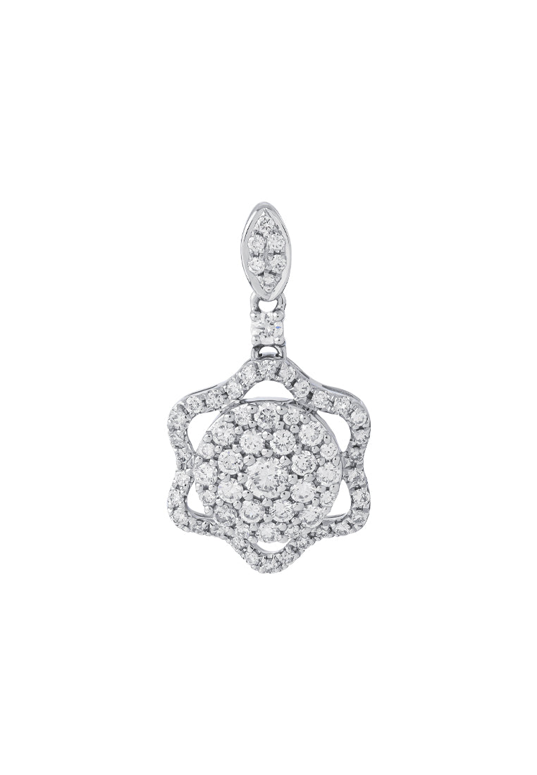 TOMEI The Classy Series Diamond Pendant, White Gold 750