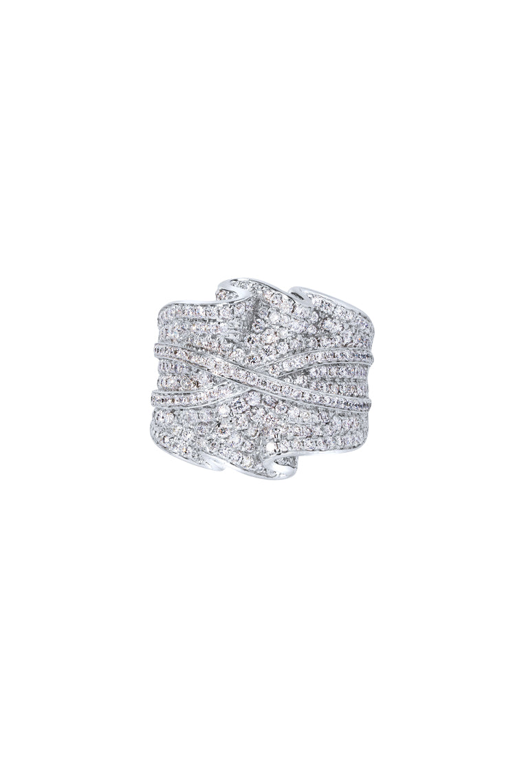 TOMEI Seribu Glow Diamond Ring, White Gold 750