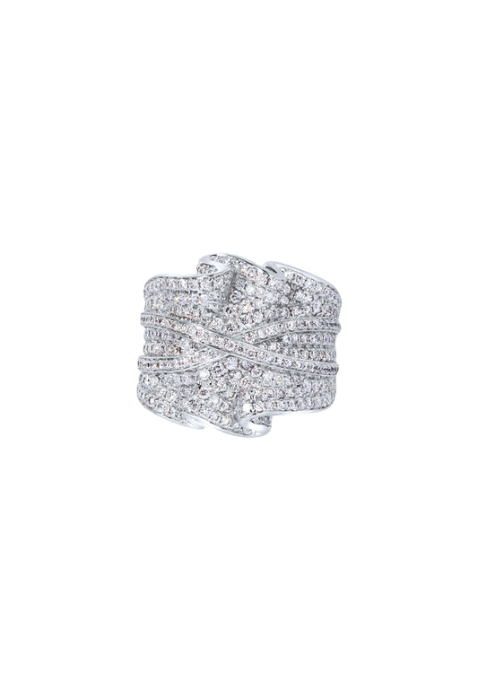 TOMEI Seribu Glow Diamond Ring, White Gold 750