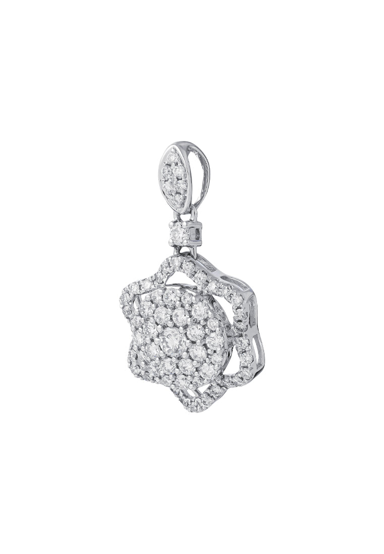 TOMEI The Classy Series Diamond Pendant, White Gold 750