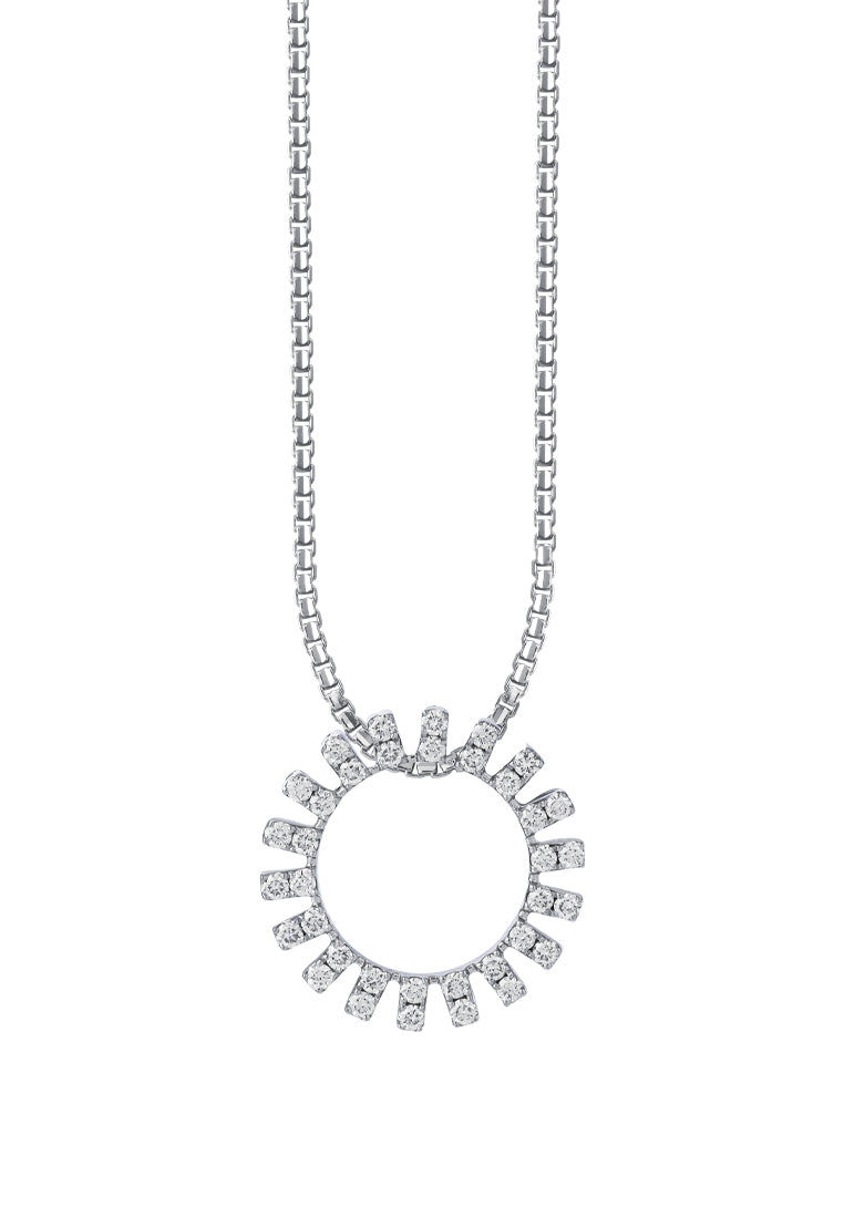 TOMEI The Classy Series Diamond Pendant, White Gold 750