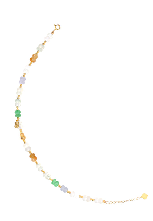 TOMEI Five Blessings Jade Bracelet, Yellow Gold 750