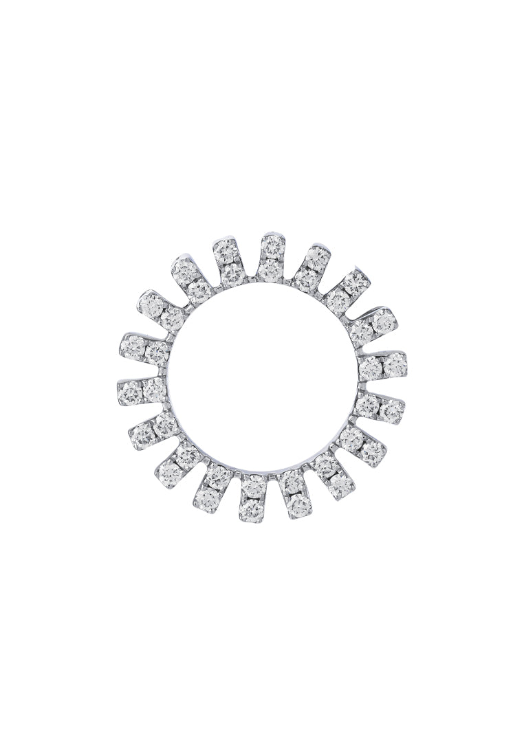 TOMEI The Classy Series Diamond Pendant, White Gold 750