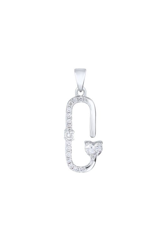TOMEI Diamond Pendant, White Gold 750