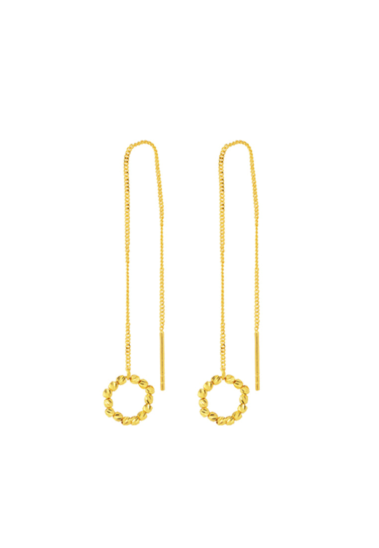 TOMEI Circular Beads Earrings, Yellow Gold 916