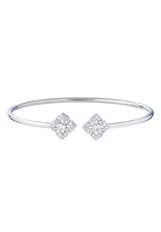 TOMEI Diamond Bangle, White Gold 750