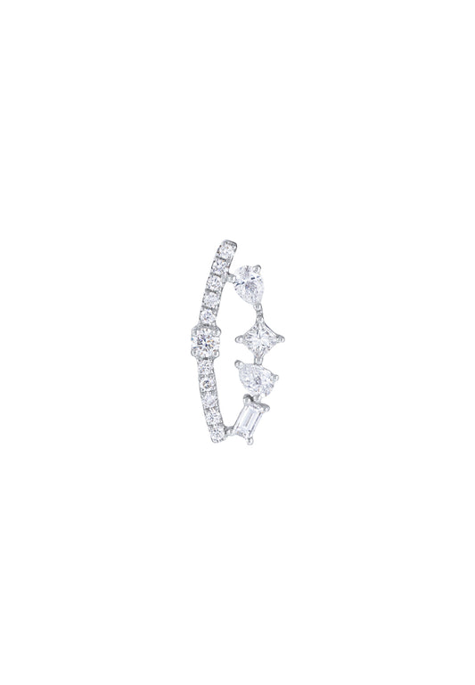 TOMEI Diamond Pendant, White Gold 750
