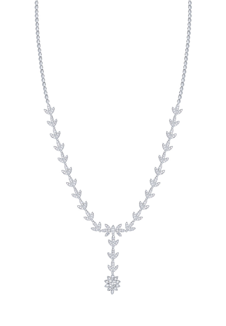 TOMEI Seribu Glow Diamond Necklace, White Gold 750