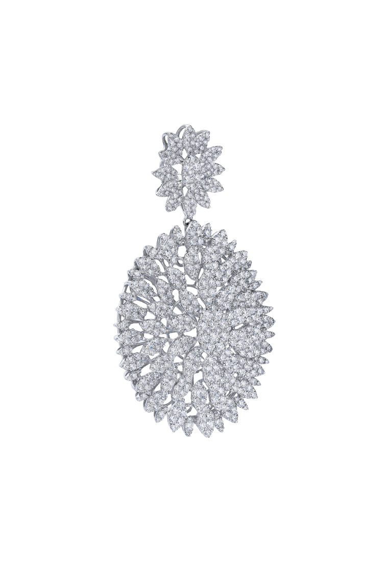 TOMEI The Bloom Series Diamond Pendant, White Gold 750