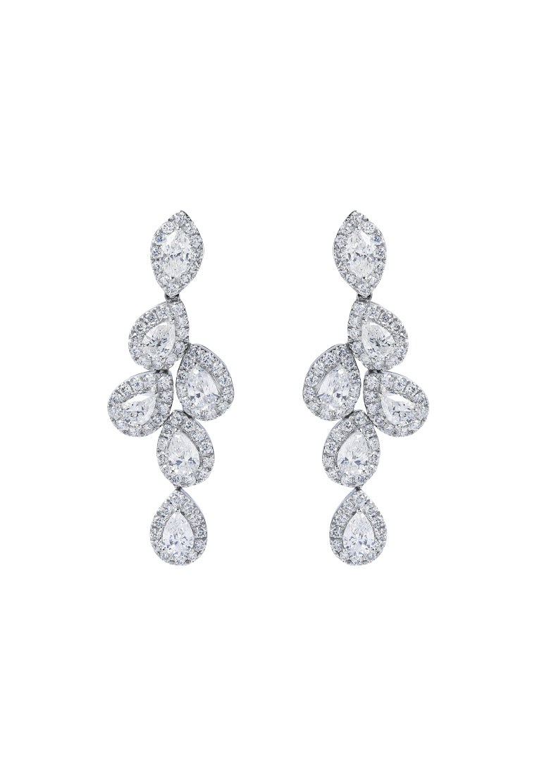 TOMEI Diamond Earrings, White Gold 750