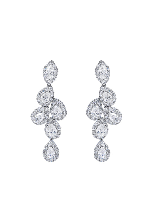 TOMEI Diamond Earrings, White Gold 750