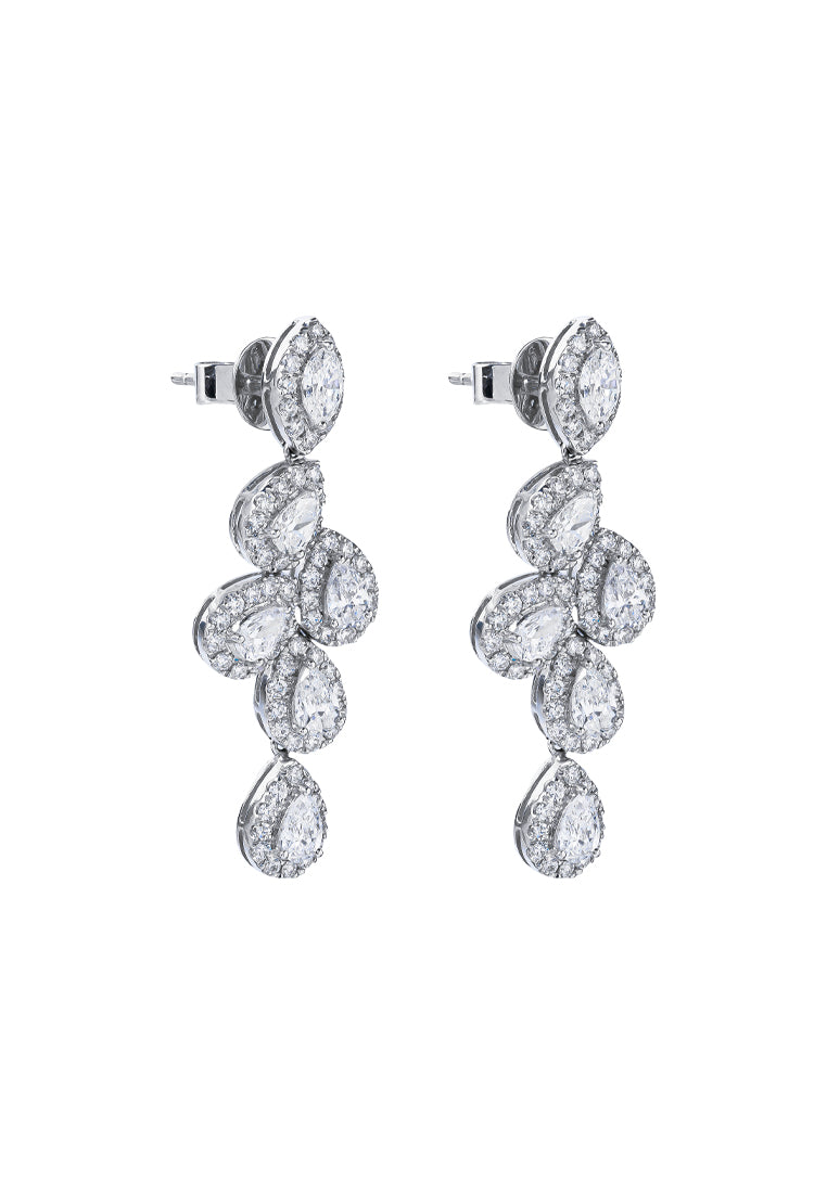 TOMEI Diamond Earrings, White Gold 750