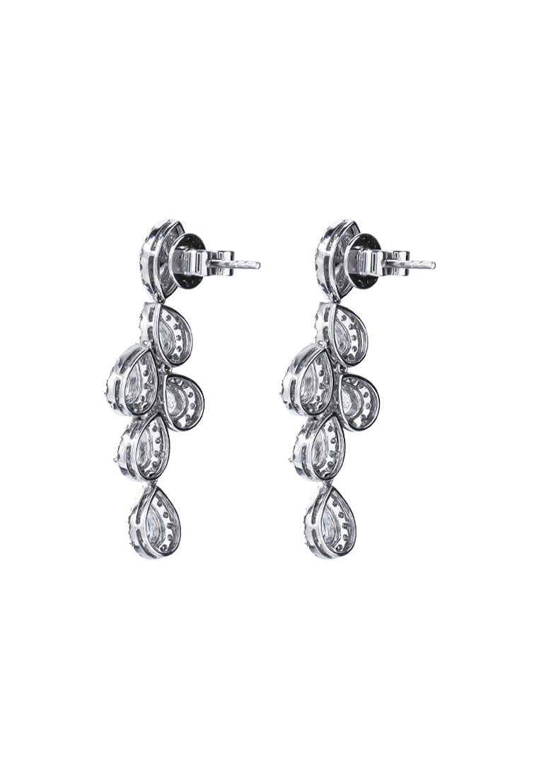 TOMEI Diamond Earrings, White Gold 750