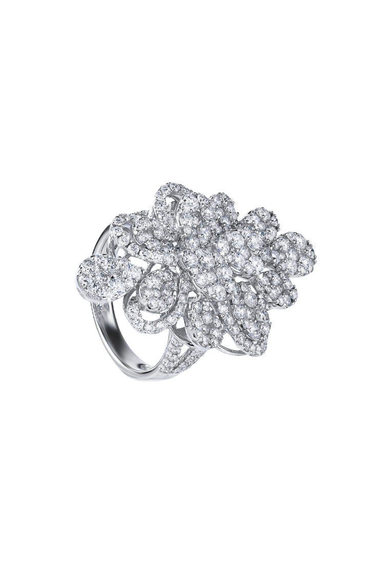 TOMEI Diamond Ring, White Gold 750