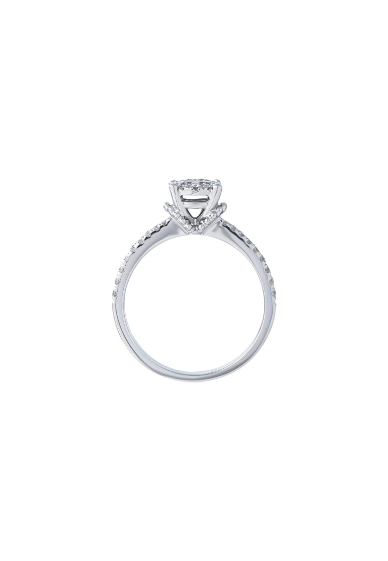 TOMEI Diamond Ring, White Gold 750