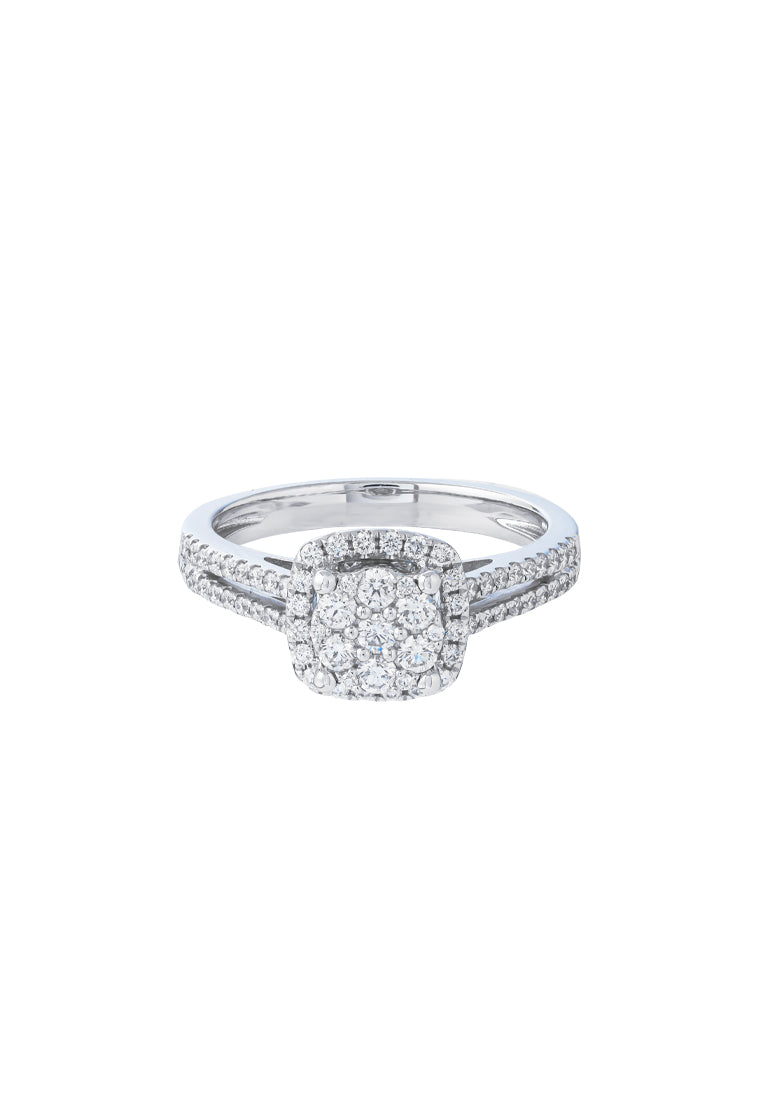 TOMEI Diamond Ring, White Gold 750