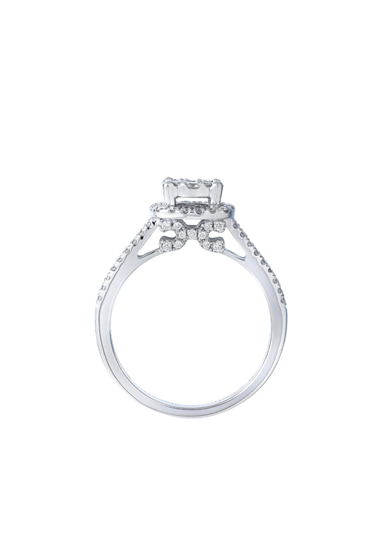 TOMEI Diamond Ring, White Gold 750