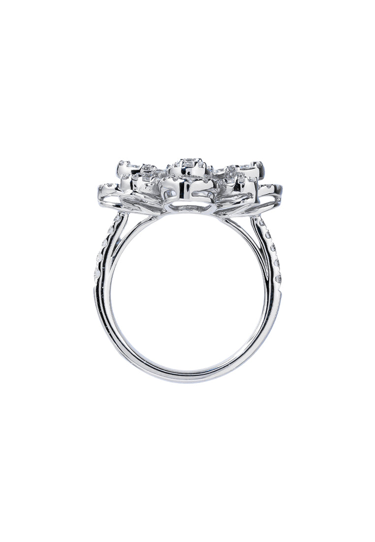 TOMEI The Bloom Series Diamond Ring, White Gold 750