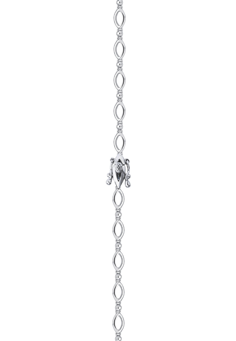 TOMEI Diamond Necklace, White Gold 750