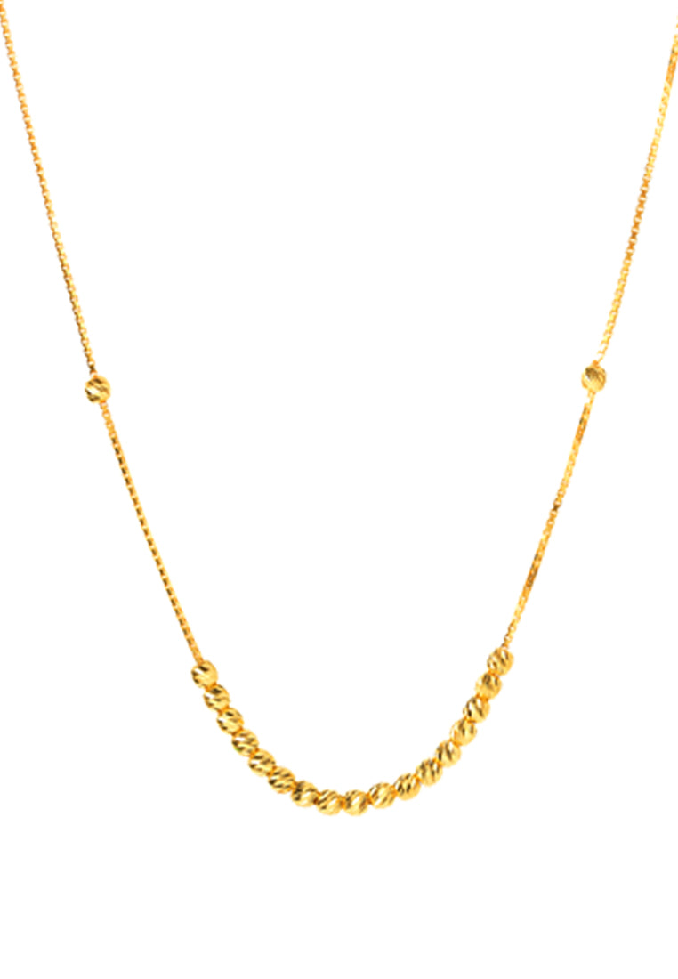 TOMEI Beads Necklace, Yellow Gold 916