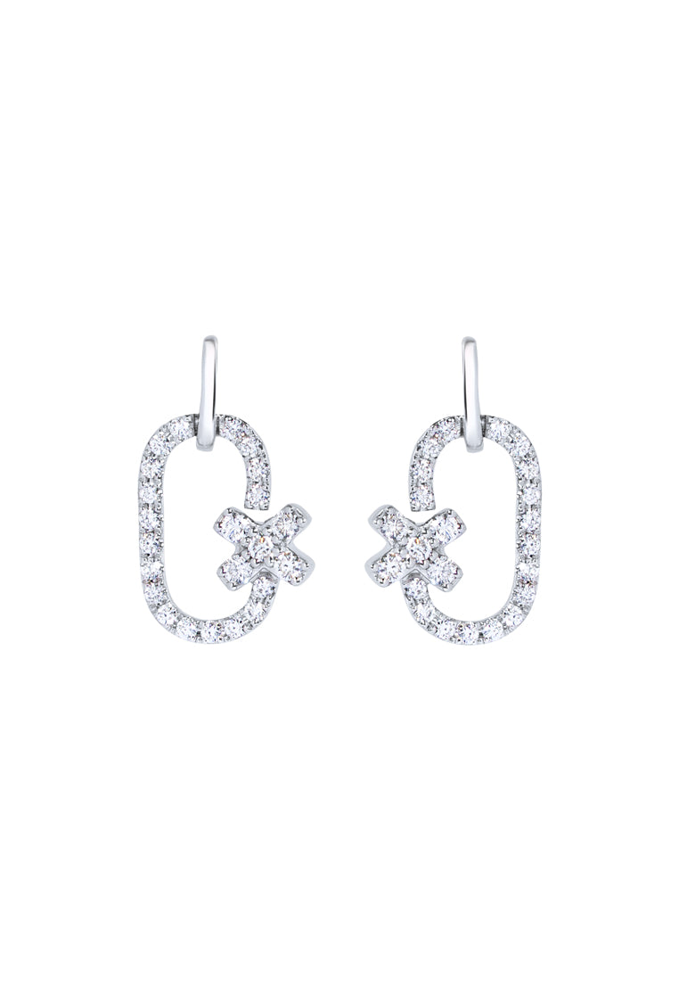 TOMEI Diamond Earrings, White Gold 585