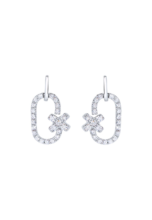 TOMEI Diamond Earrings, White Gold 585