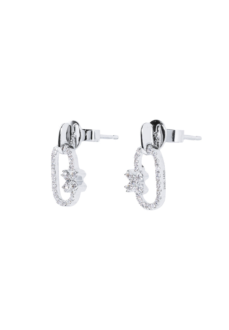 TOMEI Diamond Earrings, White Gold 585