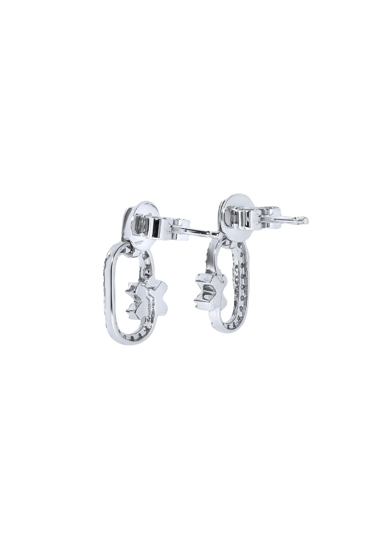 TOMEI Diamond Earrings, White Gold 585