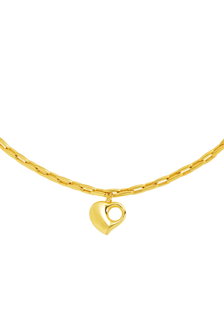 TOMEI Lusso Italia Hollow Heart Bracelet, Yellow Gold 916