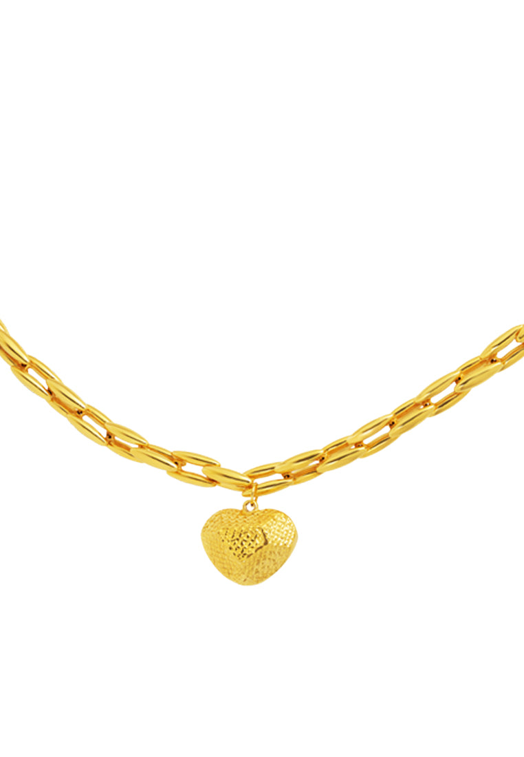 TOMEI Lusso Italia Whole Heart Bracelet, Yellow Gold 916