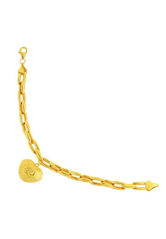TOMEI Lusso Italia Whole Heart Bracelet, Yellow Gold 916